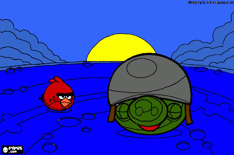 dibujo juanito angry birds 2 para colorear