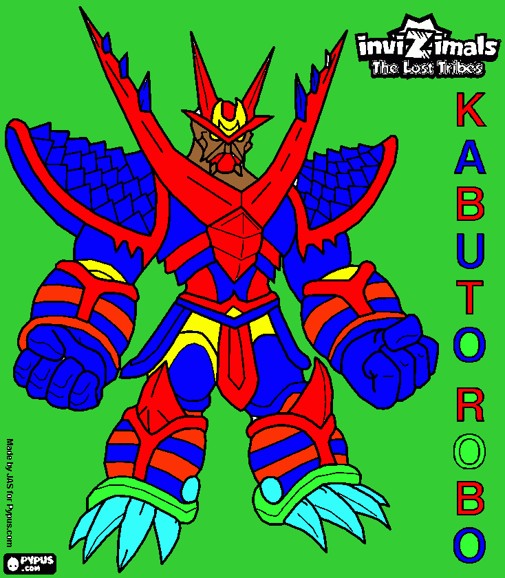 dibujo kabuto robo para colorear