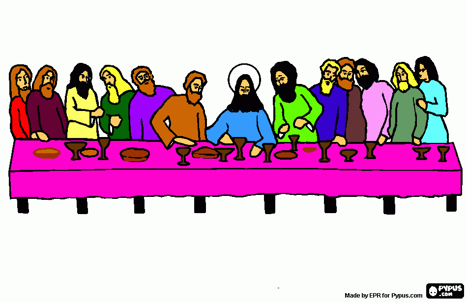 Dibujo La Santa Cena para colorear
