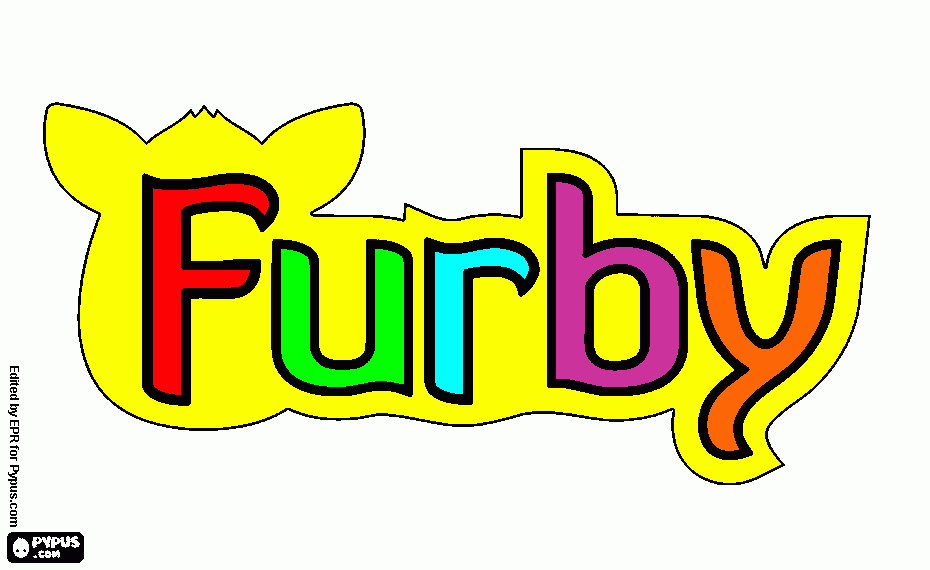 dibujo logo furby para colorear