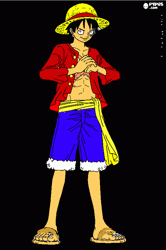 Dibujo Luffy del Timeskip para colorear