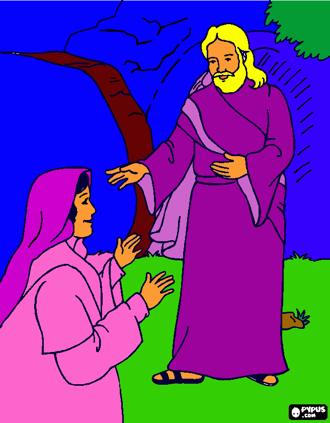 dibujo  Maria Magdalena  para colorear