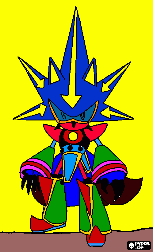 dibujo metal sonic para colorear