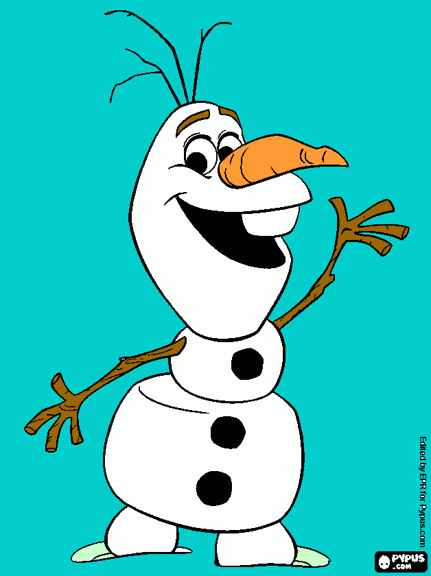 dibujo olaf para colorear