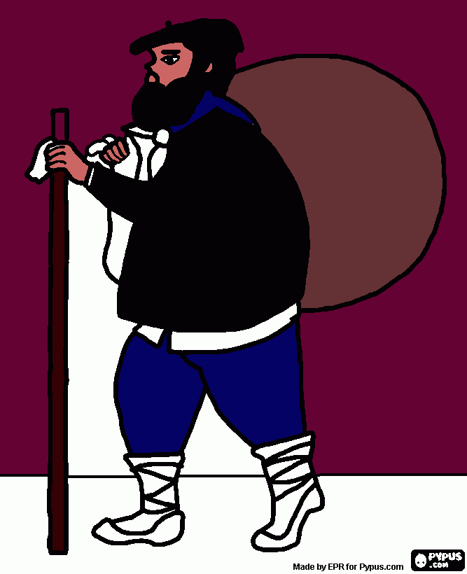 dibujo olentzero para colorear