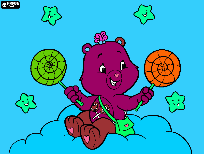 dibujo osos amoroso para colorear