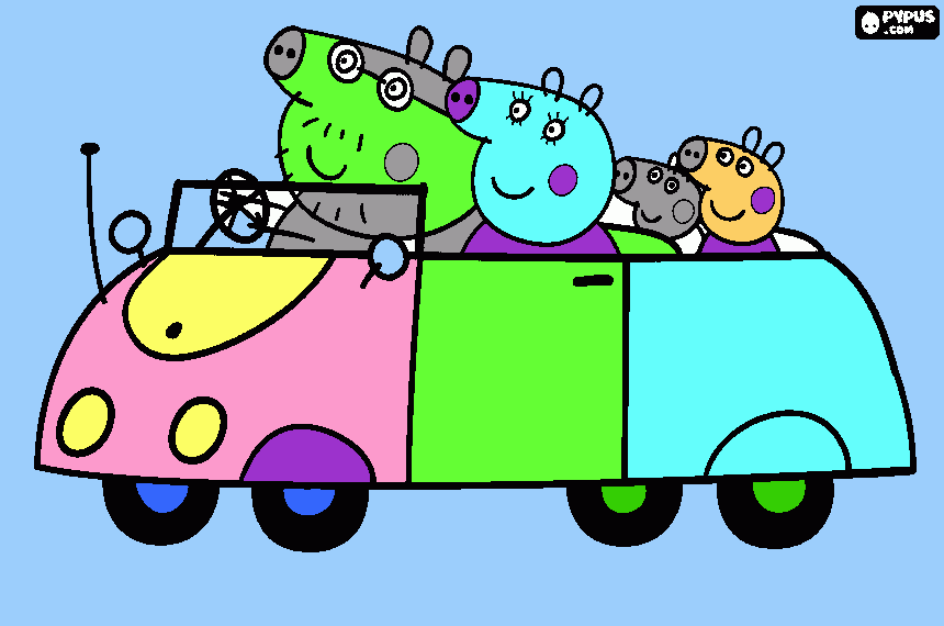 dibujo peppa pig  para colorear
