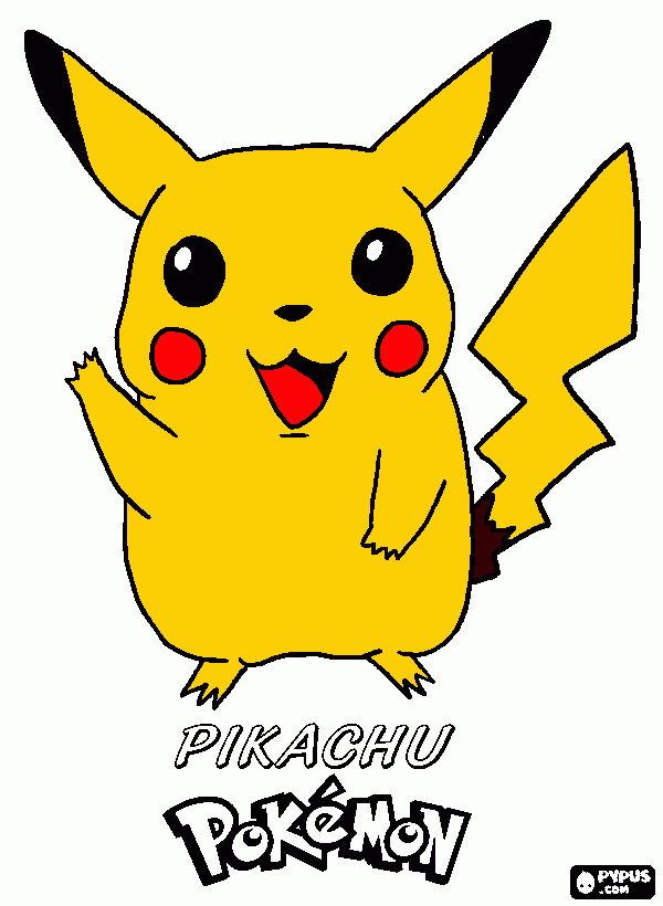 dibujo pikachu para colorear