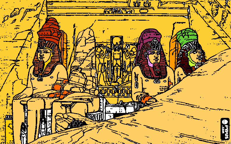 dibujo piramides para colorear