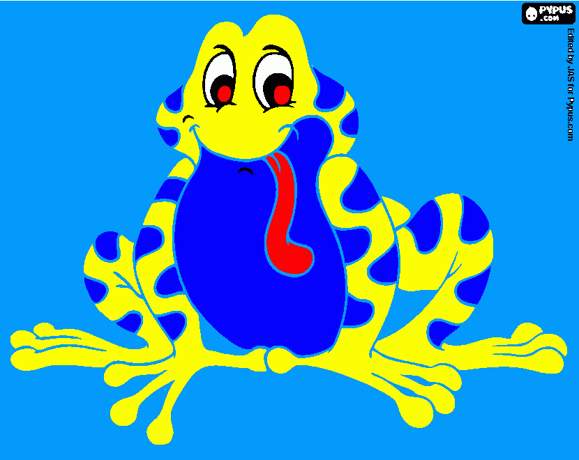 dibujo rana para colorear