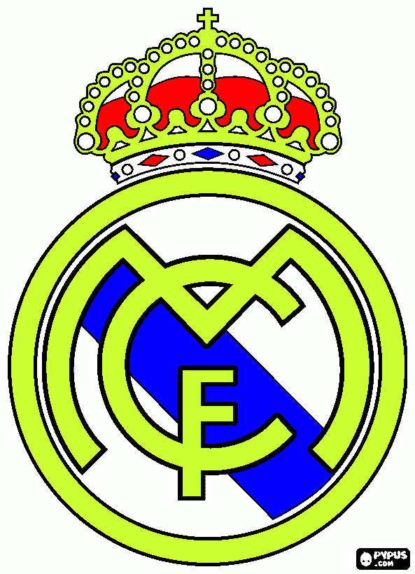 dibujo real madrid para colorear