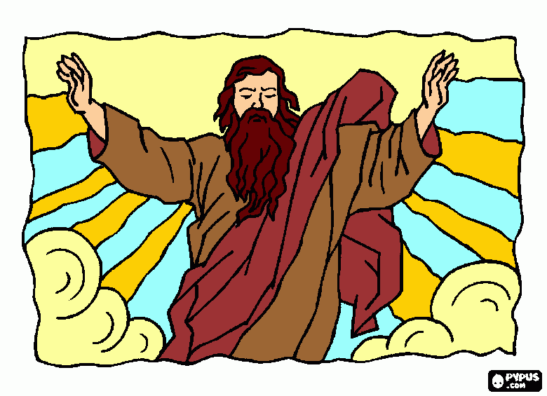 Dibujo religioso para colorear