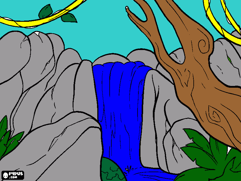 dibujo selva para colorear