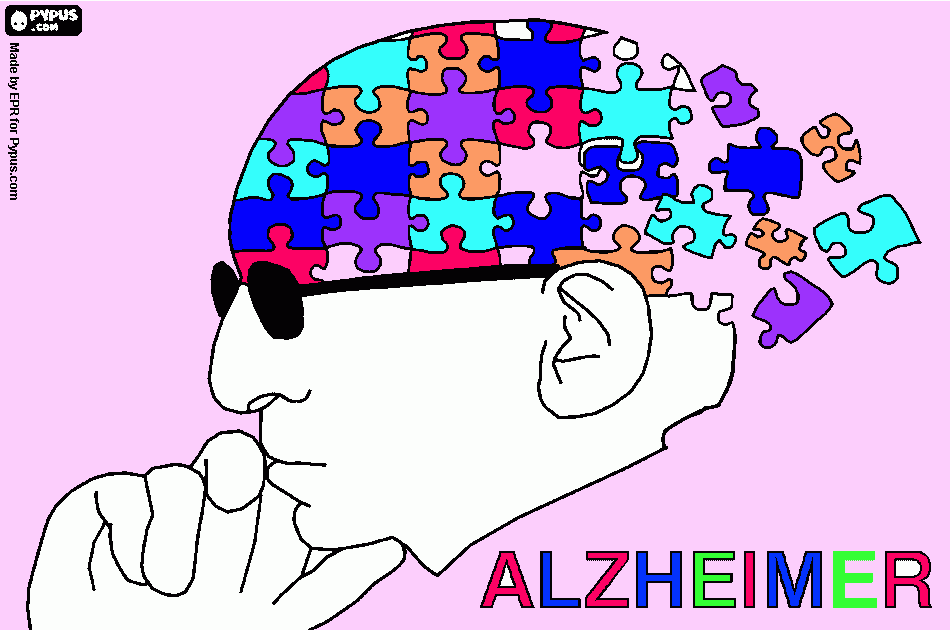 dibujo sobre el Alzheimer para colorear