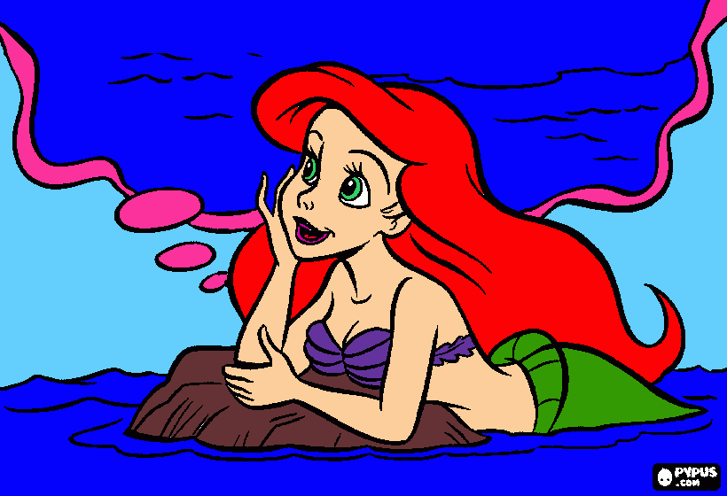 dibujo sofi ariel para colorear