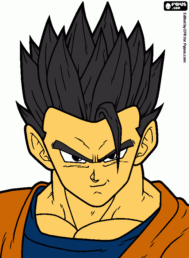 dibujo super Gohan para colorear