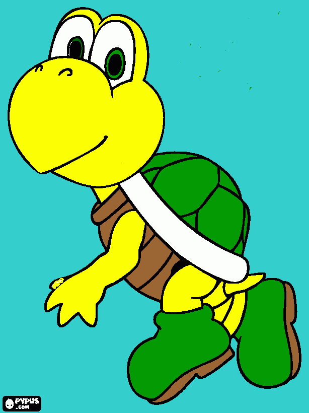 dibujo tortuga koopa troopa para colorear