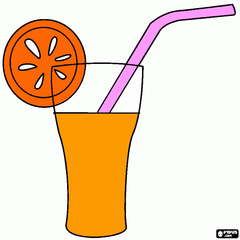 Dibujo Zumo Naranja para colorear
