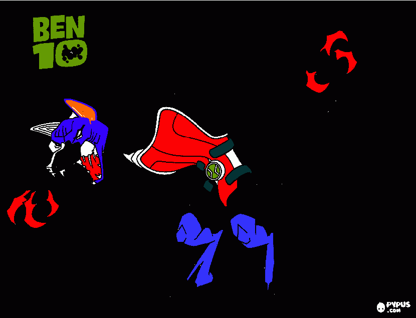 dibujo épico de roberto Ben 10 para colorear