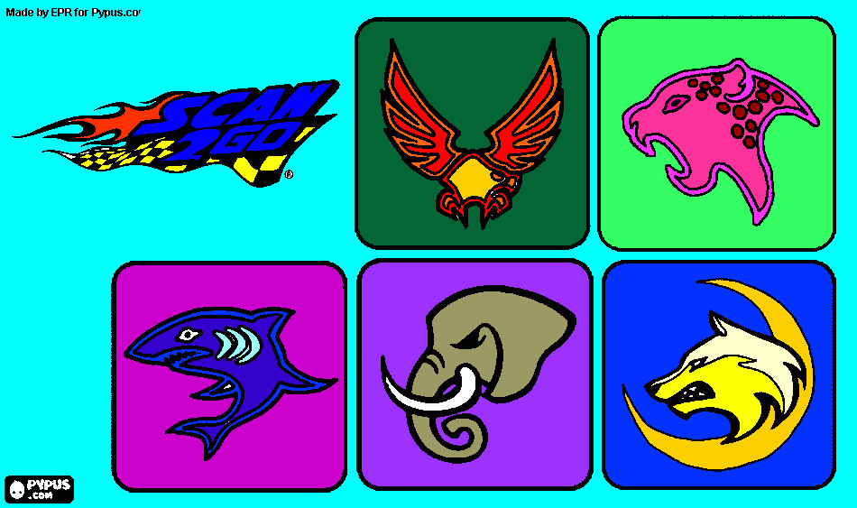 dibujos coches scan2go para colorear