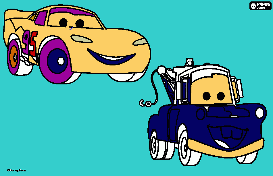 dibujos de rayo mcqueen 2 para colorear