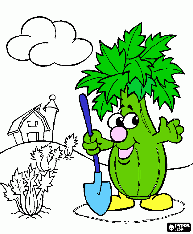 dibujos del apio para colorear