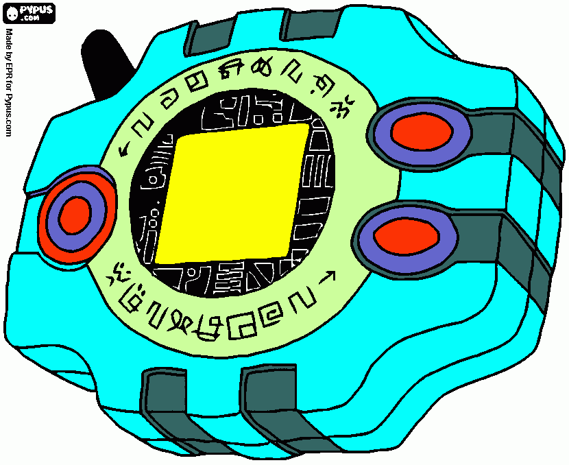 digivice para colorear