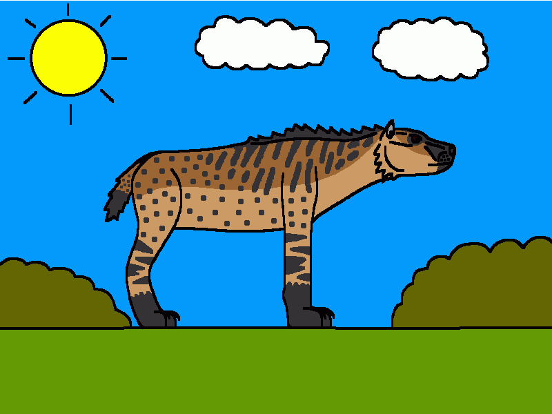 dinocrocuta para colorear