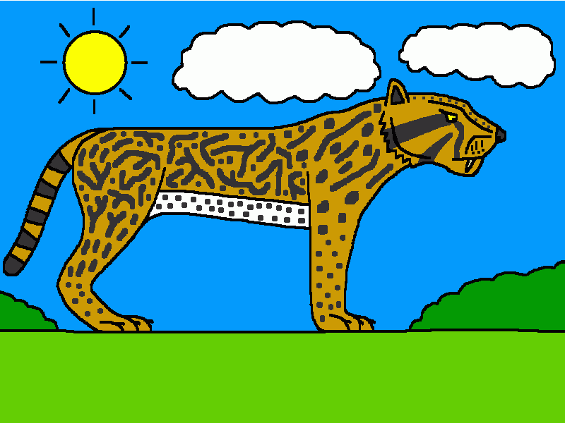 dinofelis para colorear