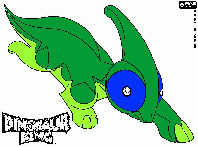 dinosaurio paris de dino rey para colorear