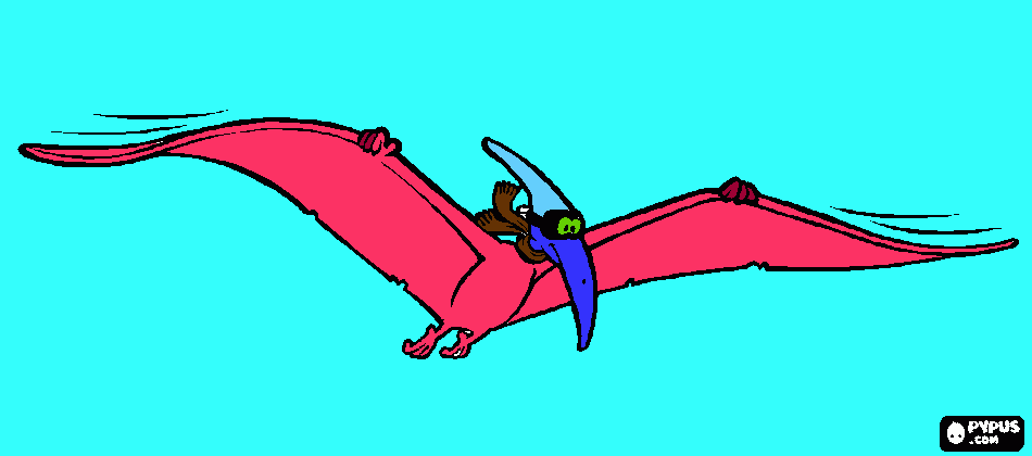 Dinosaurio Volador para colorear