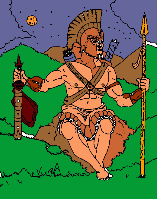 dios griego aquiles para colorear