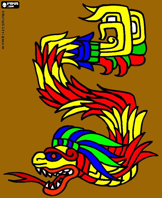 dios maya creador para colorear
