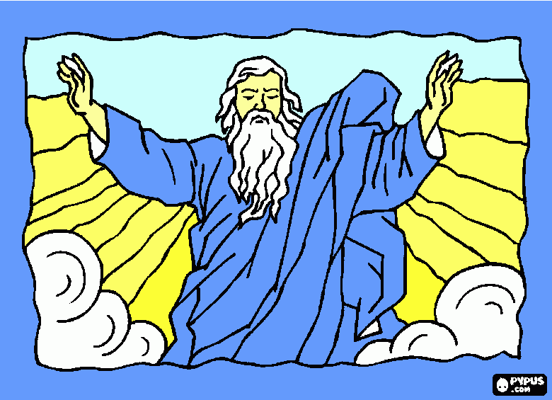 Dios Padre de las alturas, David Alejandro, 3-A para colorear