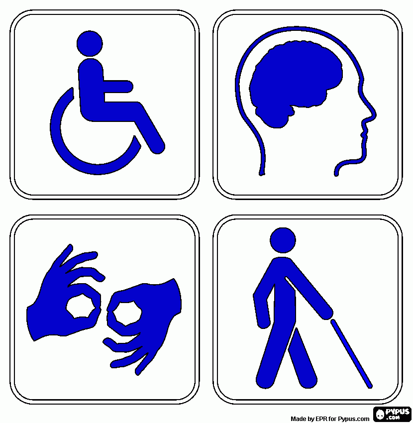 discapacidad para colorear