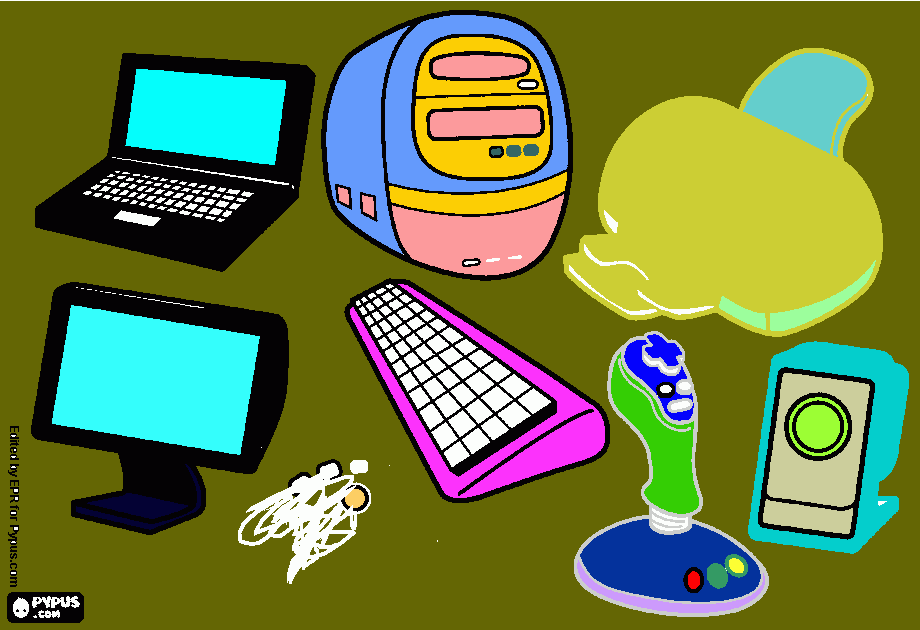 diseño de computadora para colorear