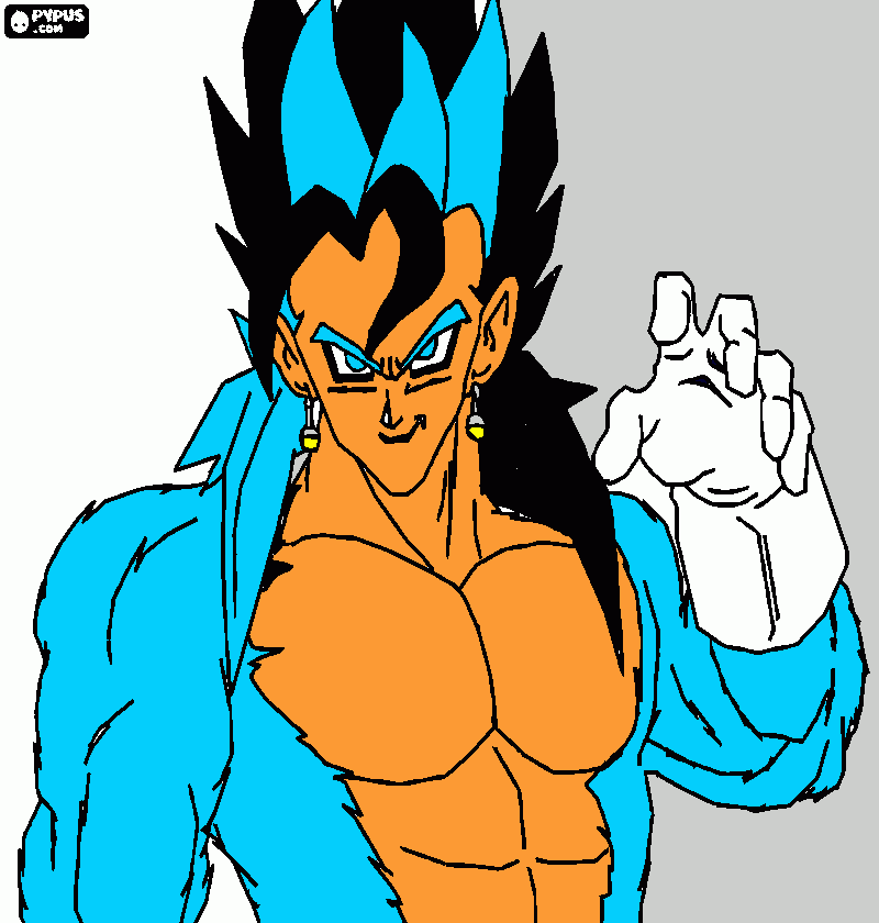 disfruta de otro vegitto pero ssj2 dios para colorear