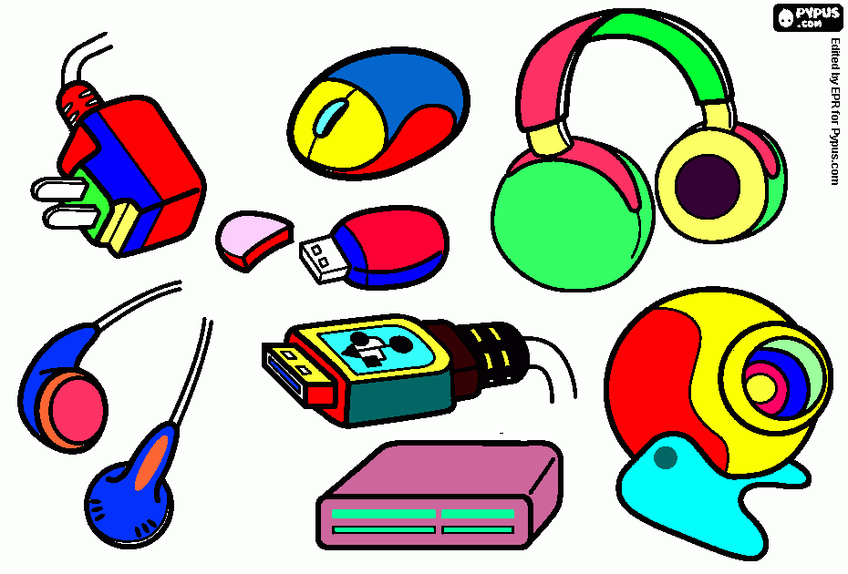 DISPOSITIVOS DE LA COMPUTADORA para colorear