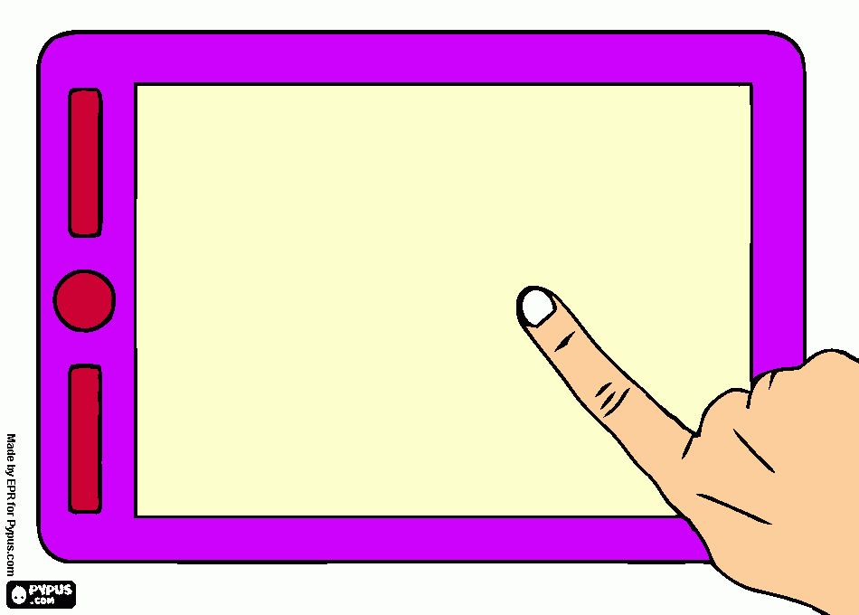 dispositivos informaticos - una tableta para colorear