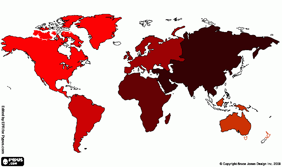 distribución de poblacion para colorear