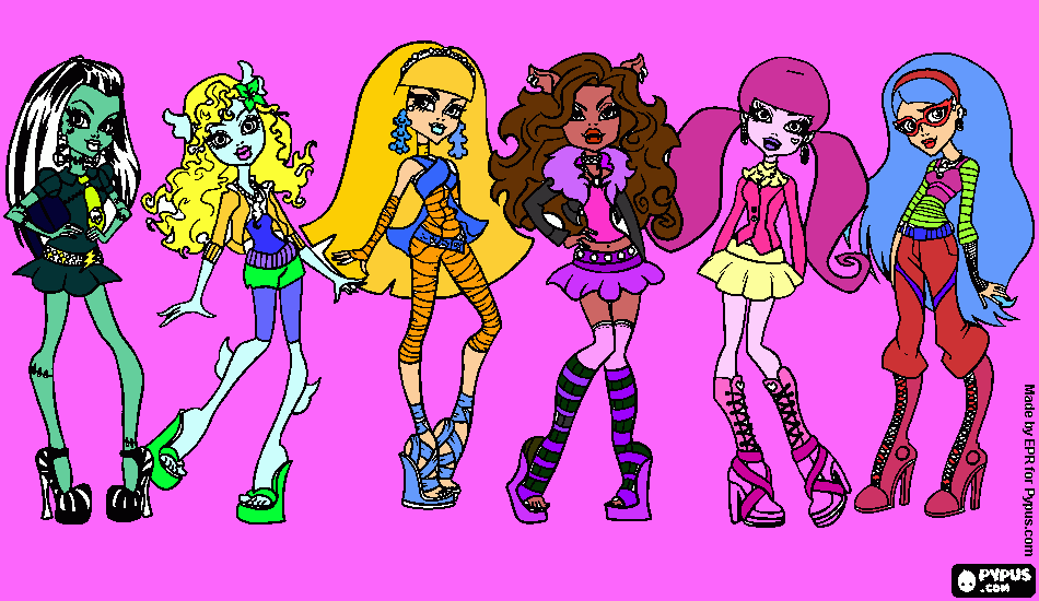 diujo monsterhigh para colorear