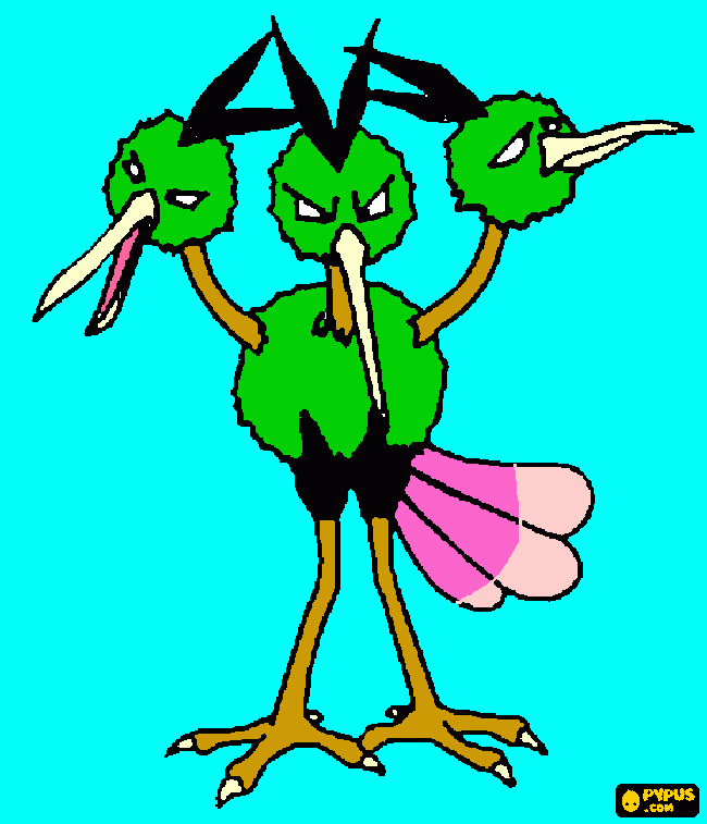 Dodrio shiny para colorear