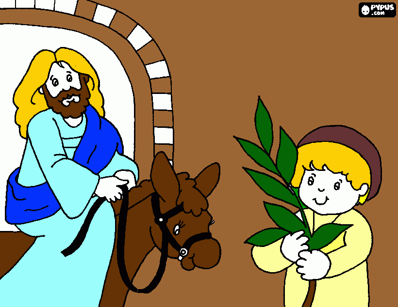 domingo ramos para colorear