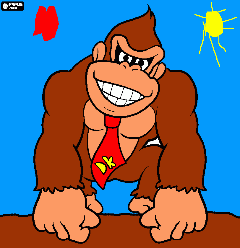 donkey kong videojuego para colorear