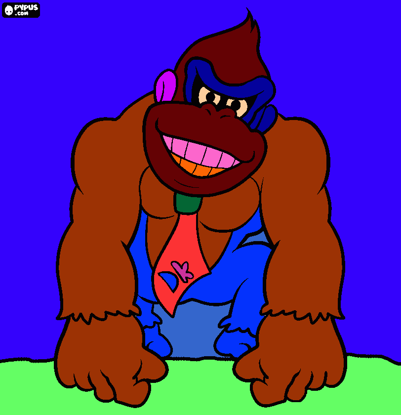 donkey kong para colorear