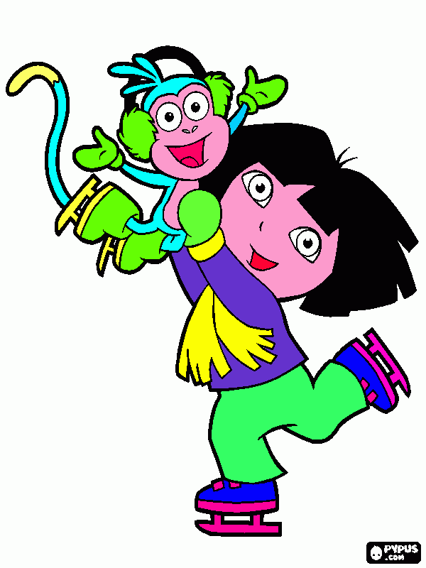 dora al exploradora para colorear