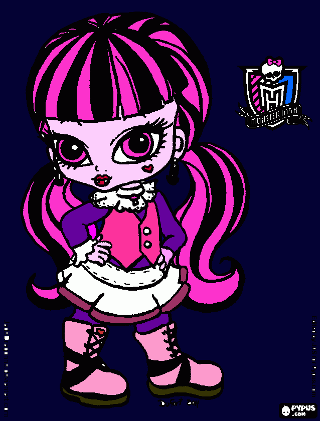 draculaura baby para colorear