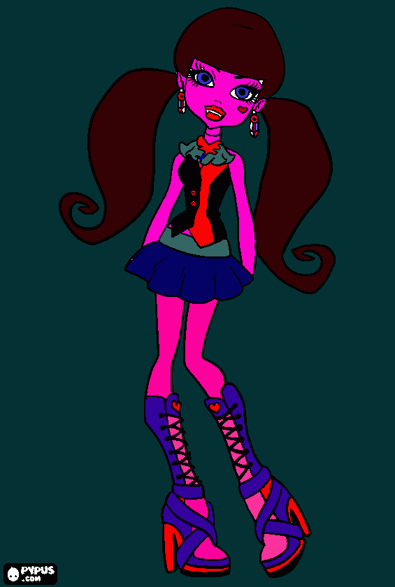Draculaura de Chamoy para colorear