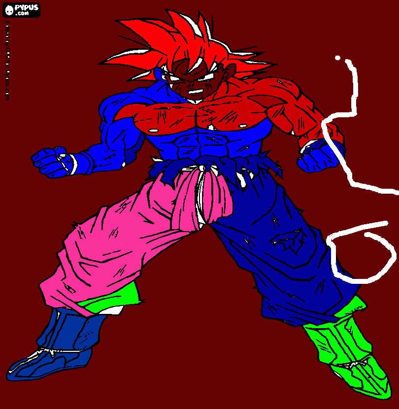 dragon bal z  para colorear