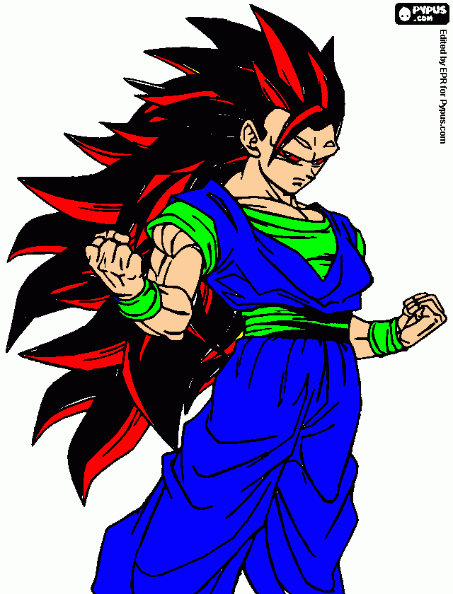 dragon ball z goku ssj 101 para colorear